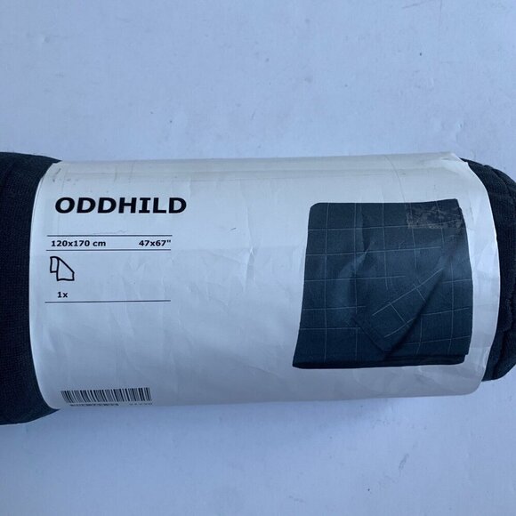 Ikea Oddhild Throw Blanket NAVY New in Package 47 x 67" - Picture 3 of 6